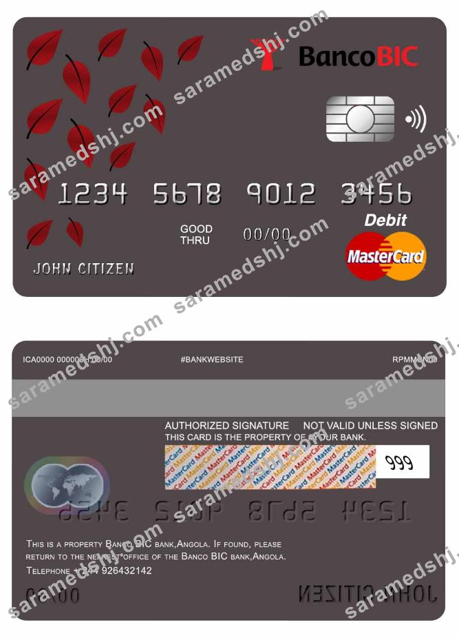 Angola Banco BIC bank mastercard debit card